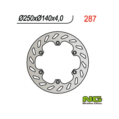 NG, přední brzdový kotouč, Aprilia RX 50`03-06, ETX 125`85-90, RX 125`89-00 (250X140X4)